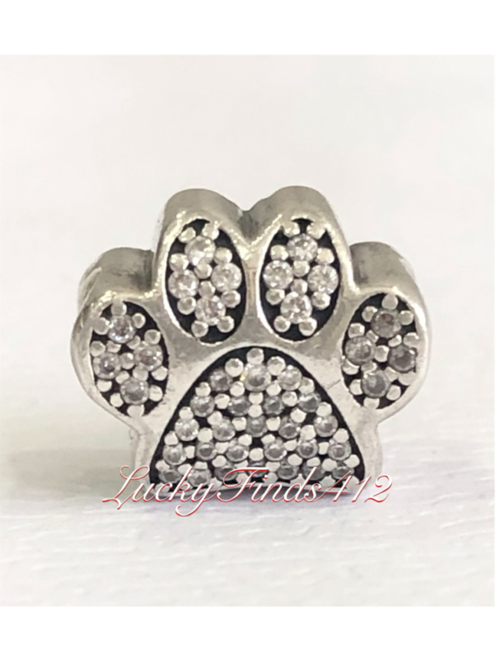 Authentic Pandora Pet Love Sparkling Paw Charm Retired